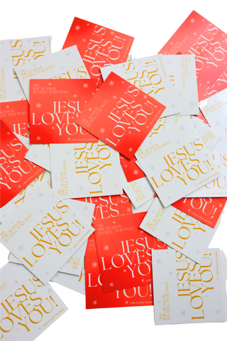 Jesus Loves You Cards XMAS EDITION (RED & WHITE)